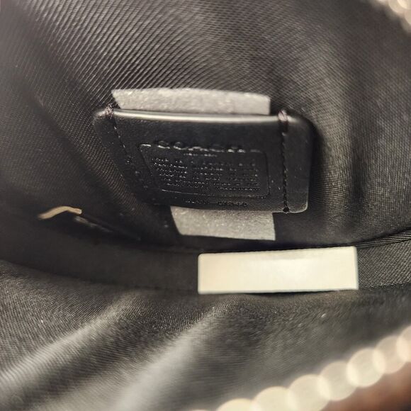 NWT Coach CX348 Coin Case In Signature Canvas With Halloween Graphic Cat Moon - Picture 5 of 5